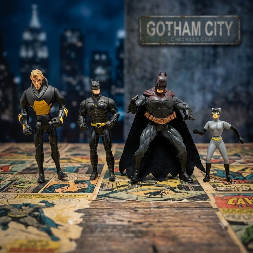 Vintage & Modern DC Comics Batman Action Figure Lot 1989 ToyBiz 1993 Catwoman